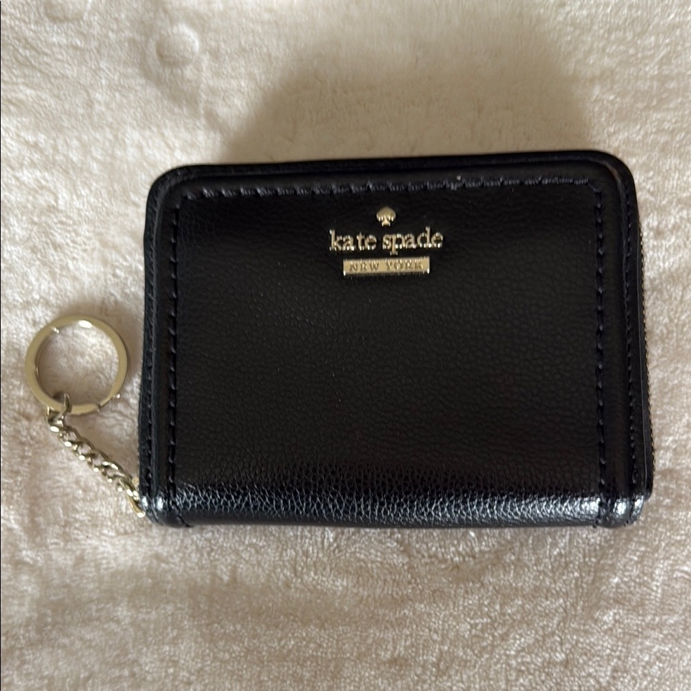 Kate Spade Black Leather Keychain Wallet